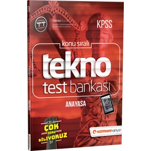 Uzman Kariyer Yayınları Tekno Anayasa Test Bankası Dijital Çözümlü