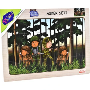 Ahşap Eğitici Puzzle Asker Seti