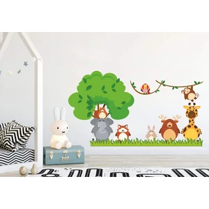 Areksan Reklam Orman Hayvanları Dekoratif Çocuk Odası Duvar Sticker 115x80 cm