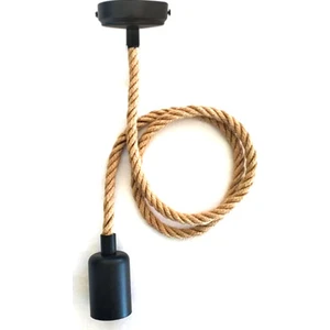 Dekoratif Metal Rozanslı 1 cm Halat Sarkıt E27 Duylu