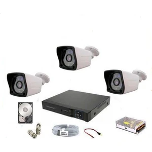 2mp 1080P Full Hd  Ahd 3 Kameralı Güvenlik Seti 320 GB HDD Dahil