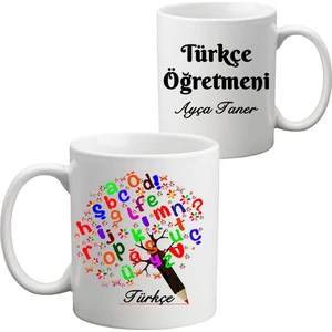 Türkçe Öğretmenine Hediye Kupa Bardak