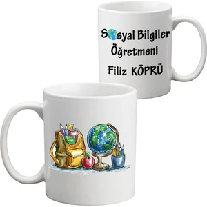 Sosyal Bilgiler Öğretmenine Hediye Kupa Bardak