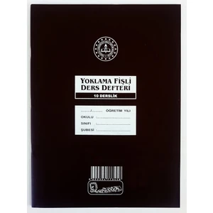 Yoklama Fişli Ders Defteri 10 Derslik Plastik Kapak