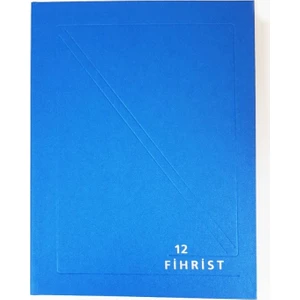 Ticari Fihrist 12'li 20X28 Cilt Bezli Mavi