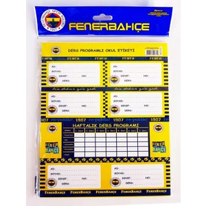 Fenerbahçe Ders Programlı Okul Etiketi  3'lü Paket