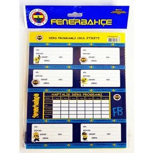 Fenerbahçe Ders Programlı Okul Etiketi  3'lü Paket