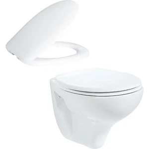 Perla Asma Klozet TP320 + Creavit Çınar Duroplast Amortisorlü Klozet Kapağı KC0703.01 eski kod (KC4020)