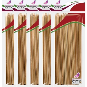 New City Bambu Ahşap Çöp Şiş 25 cm 100 Lü - 5 Li Set