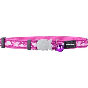 Reddingo Kamuflaj Desenli Pembe Kedi Boyun Tasması 12 mm