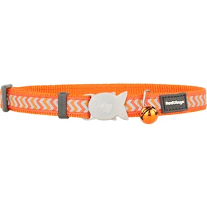 Reddingo Fosforlu Ziggy Desenli Turuncu Kedi Boyun Tasması 12 mm