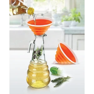 Qlux Ideas Karbonplast Çift Renkli Akordeon Huni - Double Color Accordion Funnel