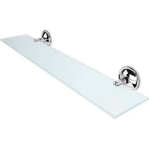 Krom Cam  Dikdörtgen Etajer Banyo Aynası Altlığı
