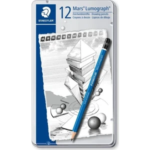 Mars Lumograph Dereceli Kalem Karakalem Seti 12'li Metal Kutu (6b-4h)