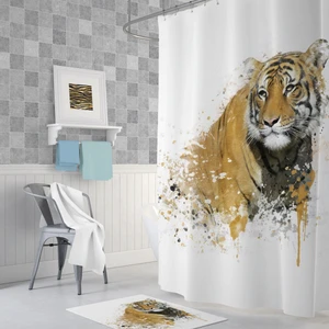 Tropik Tiger Banyo Duş Perdesi Tek Kanat 1 x 180 x 200 cm
