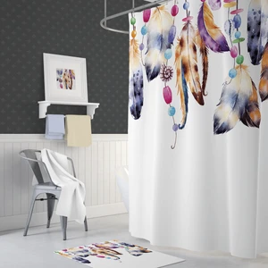 Tropik Feathers Banyo Duş Perdesi Tek Kanat 1 x 180 x 200 cm