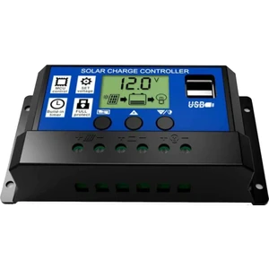 Solar Güneş Paneli Akü Şarj Kontrol Regülatörü 12V/24V 10 Amper