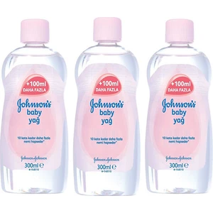 Johnson's Baby Nemlendirici Bebek Yağı Pembe 300 ml 3 Lü Paket