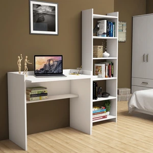 Kösem Beyaz Çalışma Masası Kitaplıklı 90 cm T2040