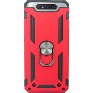 Case 4U Galaxy A80 Kılıf Çift Katmanlı Yüzüklü Manyetik Vega Kapak Kırmızı