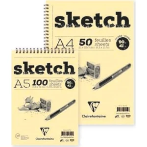 Ivory Sketch Eskiz Çizim Defteri A5 Üstten Spiralli 90 Gr. 100 Yaprak