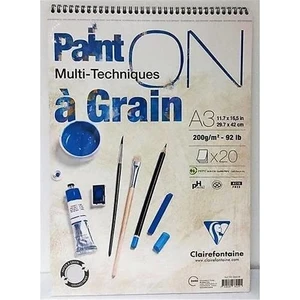 Paint'on Çok Amaçlı Eskiz Çizim Defteri Blok A3 Üstten Spiralli 200 Gr. 20 Yaprak