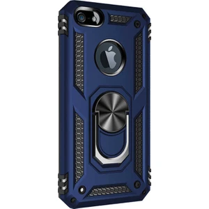 Apple iPhone SE Kılıf Military Ring Holder Lacivert