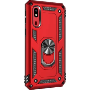 Samsung Galaxy A2 Core Kılıf Military Ring Holder Kırmızı