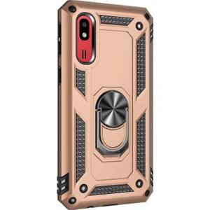 Samsung Galaxy A2 Core Kılıf Military Ring Holder Gold