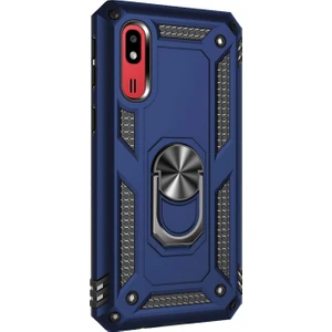 Samsung Galaxy A2 Core Kılıf Military Ring Holder Lacivert