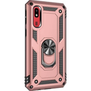 Samsung Galaxy A2 Core Kılıf Military Ring Holder Rose Gold