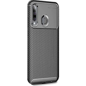 Huawei Honor 20 Lite Kılıf Negro Karbon Dizayn Silikon Siyah