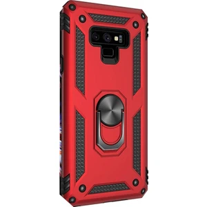 Case Street Samsung Galaxy Note 9 Kılıf Vega Standlı Yüzüklü Mıknatıslı Kırmızı
