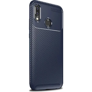 Xiaomi Mi Play Kılıf Negro Karbon Dizayn Silikon Lacivert