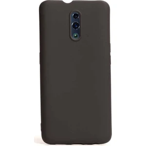 Oppo Reno Kılıf Premier Silikon Esnek Koruma + Nano Glass Siyah