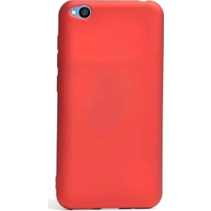 Xiaomi Redmi Go Kılıf Premier Silikon Esnek Koruma + Nano Glass Kırmızı