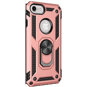 Apple iPhone 7 Kılıf Çift Katmanlı Tank Yüzüklü Mıknatıslı Vega Kapak Bronz