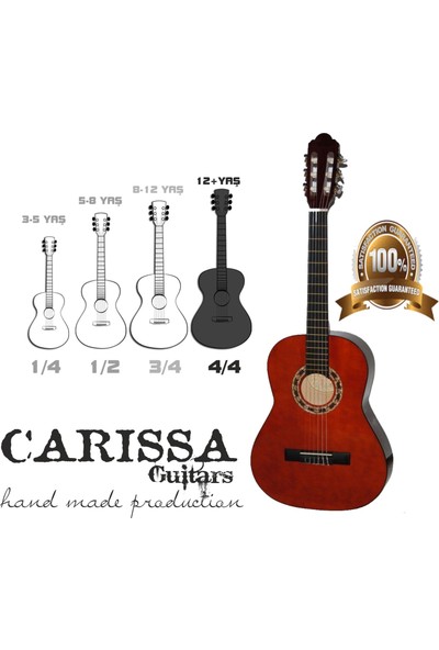 Carıssa Carissa-Cg-160 Rds(Kırmızı Siyah) Klasik Gitar