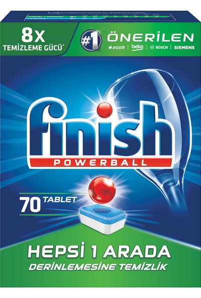 Finish Hepsi Bir Arada Bulaşık Makinesi Deterjanı Tableti 70 Yıkama