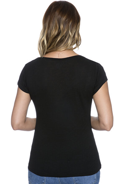 Fit21 Siyah Basic Kısa Kollu T-Shirt
