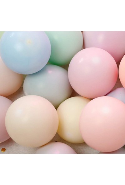 Balon Evi 100 Adet Makaron Balon Balon - Karışık Soft Renk Pastel Balon