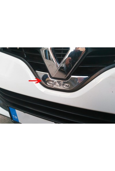 Arabamsekil Renault Clio 4 Krom Amblem Çerçevesi 2012 2015 Paslanmaz Çelik