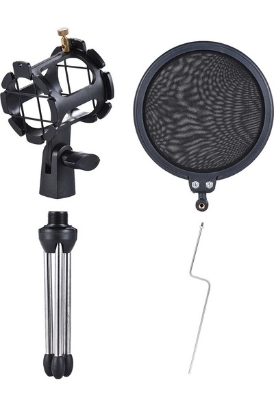 KingMa Pop Shield Masa Üstü Mikrofon Standı Tripod Ayaklı