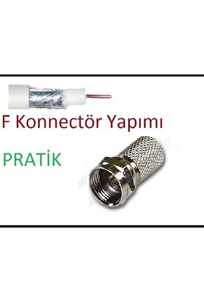 Eraplast Uydu Ve Çanak Anten Kablosu F Konnektörleri Takılı 3 mt