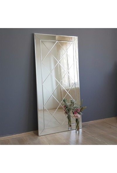 Neostill-Dekoratif Baklava Desenli Duvar Salon Ayna A306-Y