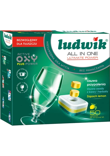 Ludwi̇k Hepsi Bir Arada Ultimate Bulaşık Makine Tableti Limonlu 50 Yıkama