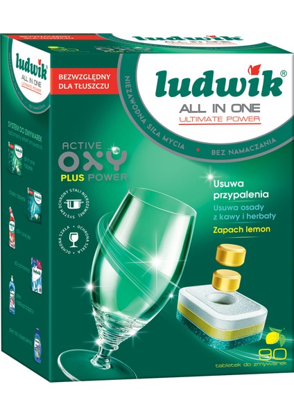 Ludwi̇k Hepsi Bir Arada Ultimate Bulaşık Makine Tableti Limonlu 90 Yıkama