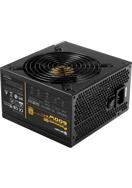 High Power 600W 80+ Gold Performance GD Aktif PFC Güç Kaynağı (HP1-J600GD-F12S)