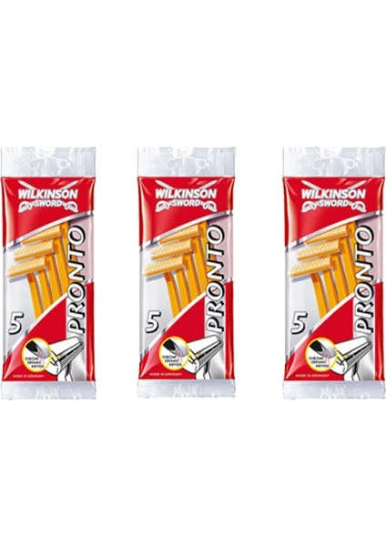 Wilkinson Sword Pronto - Tek Bıçaklı 5 Adet Kullan At Tıraş Bıçağı 3 Poşet