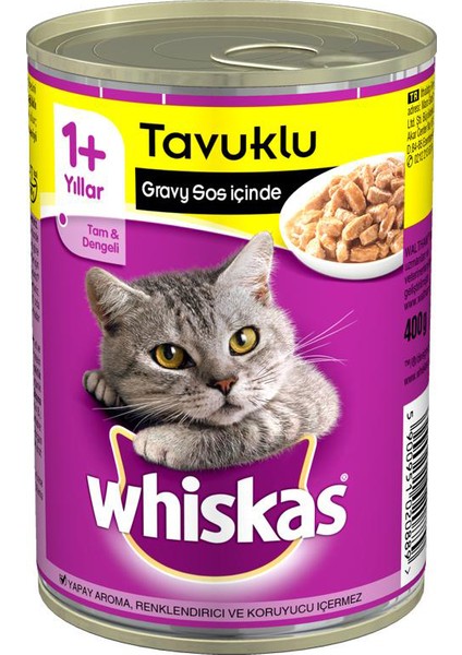 Tavuklu Kedi Konserve 400 g x 12 Adet